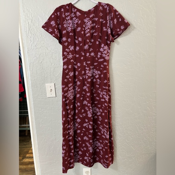 Madewell V-Neck Flutter-Sleeve Midi Dress NWT - Picture 2 of 7